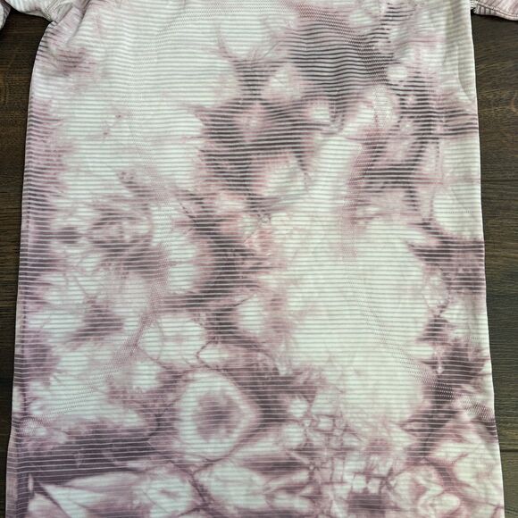 Lululemon Swiftly Tech Size 4 Long Sleeve 2.0 Shibori Stripe Pink Taupe Tie Dye - Picture 5 of 14